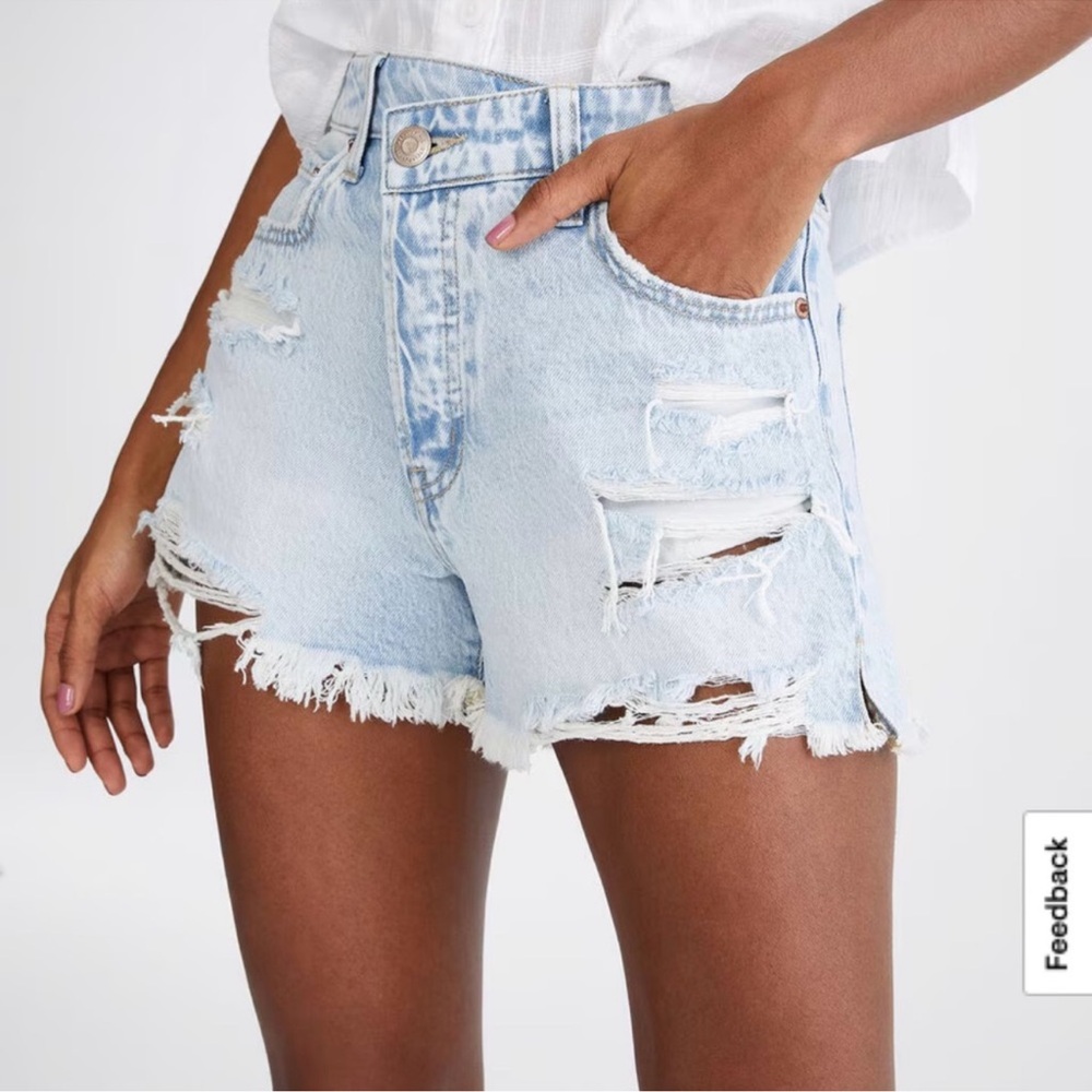 Aeropostale High Rise Denim Mom Shorts